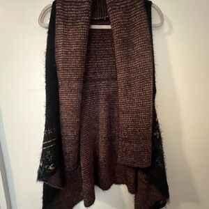 Brown and Black Knit Vest